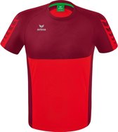 ERIMA Six Wings T-Shirt Rood-Bordeaux Maat XXXL