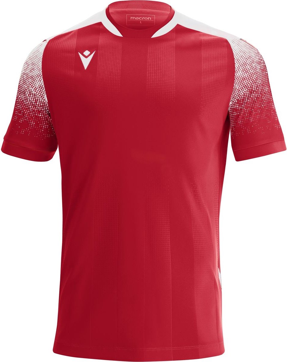 Macron Alioth Shirt Korte Mouw Heren - Rood / Wit | Maat: 3XL