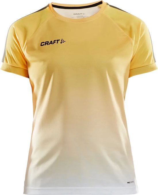 Craft Pro Control Fade Shirt Korte Mouw Dames - Geel | Maat: M