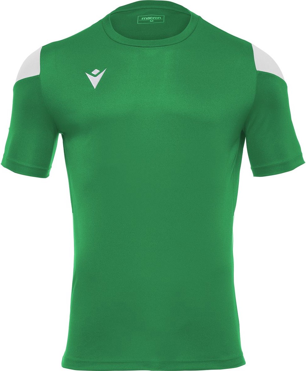 Macron Polis Shirt Korte Mouw Heren - Groen / Wit | Maat: 3XL