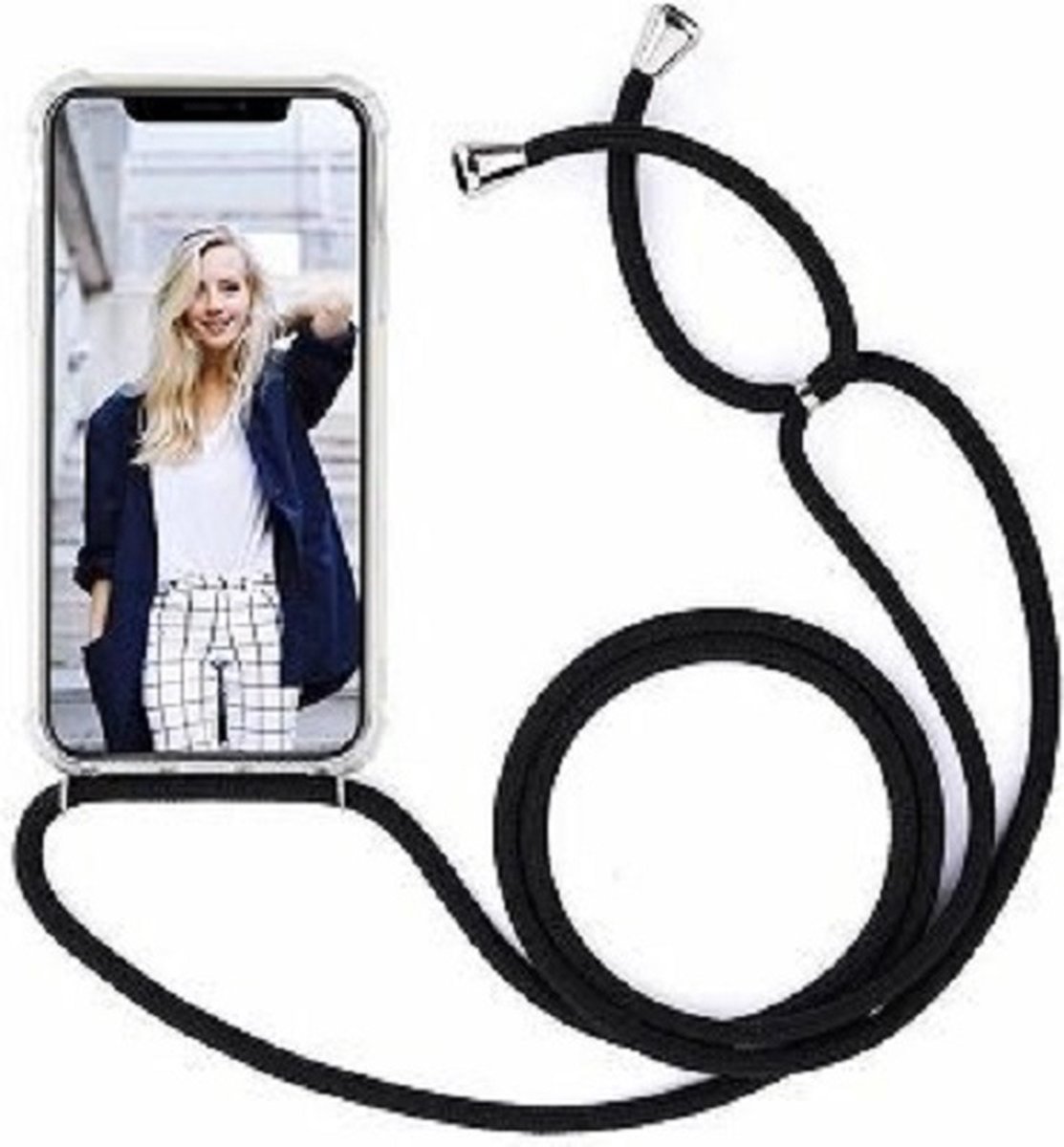 iPhone 12 Mini Hoesje Met Koord Transparant