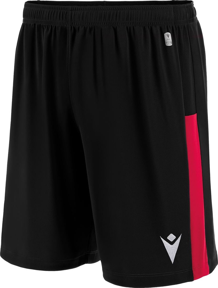 Macron Skara Short Kinderen - Zwart / Rood | Maat: 128