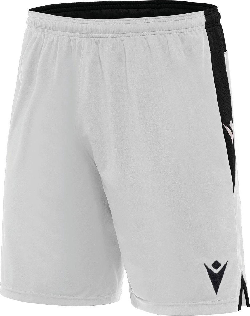 Macron Tempel Short Kinderen - Wit / Zwart | Maat: 11-12 Y