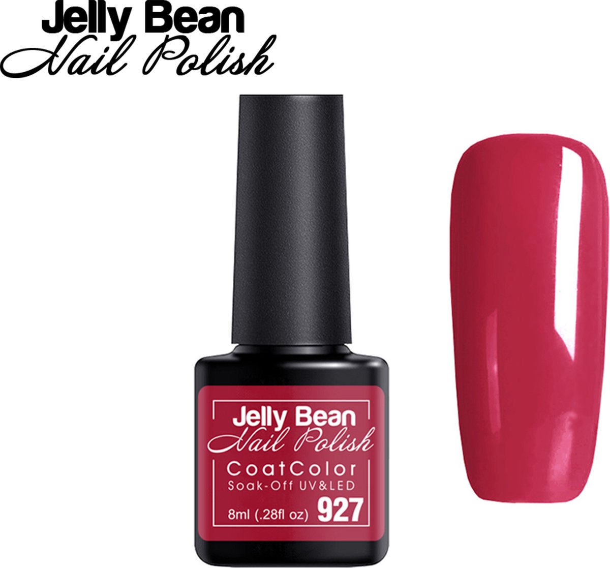 Jelly Bean Nail Polish Gel Nagellak New - Gellak - Crimson - UV Nagellak 8ml