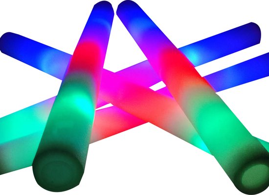 LED foam sticks - Lichtstaaf - Foam sticks - Multicolour - 12 stuk | bol.com