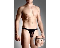 Sexy doorzichtige G-string met visnet zwart XL