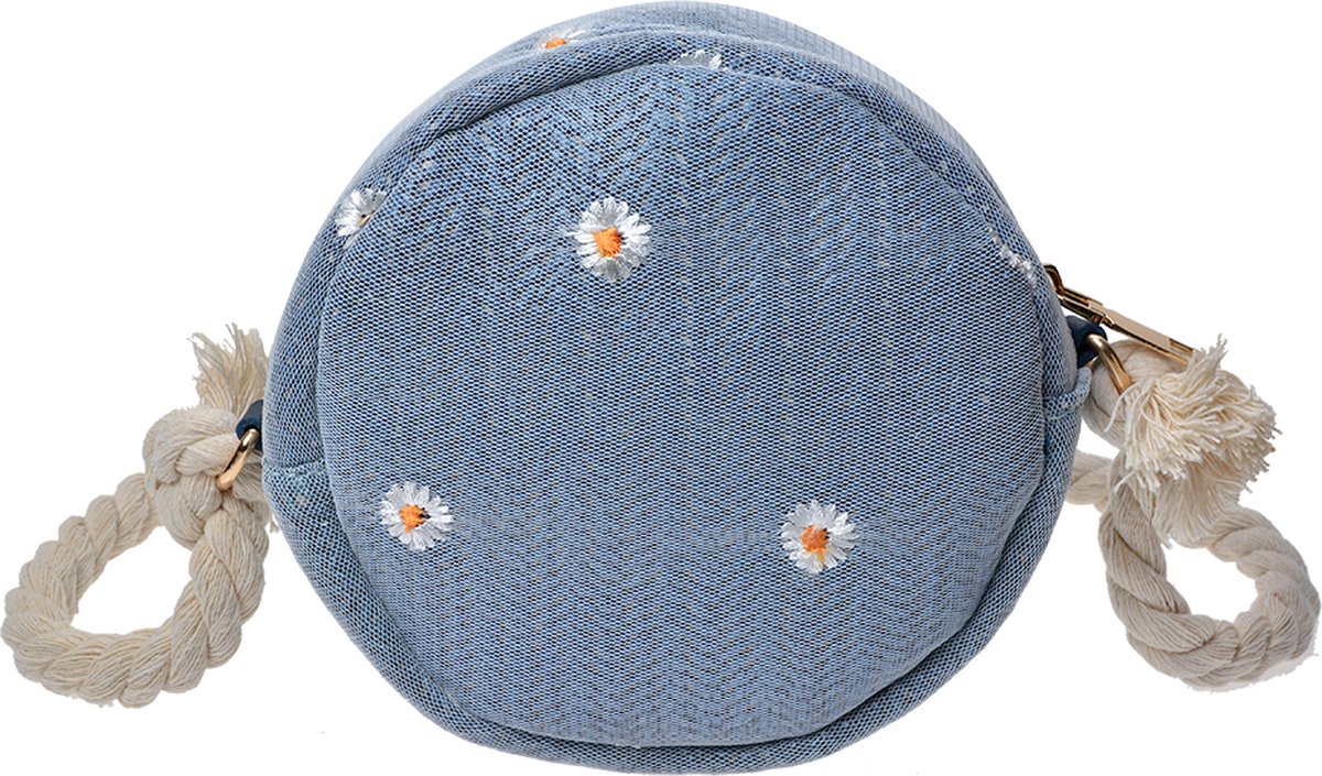 Juleeze Handtas Dames Ø 15 cm Blauw Polyester Bloemen Tas