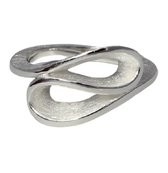 Schitterende Zilveren Brede Ring Infinity Oneindigheid 19.00 mm. (maat 60)