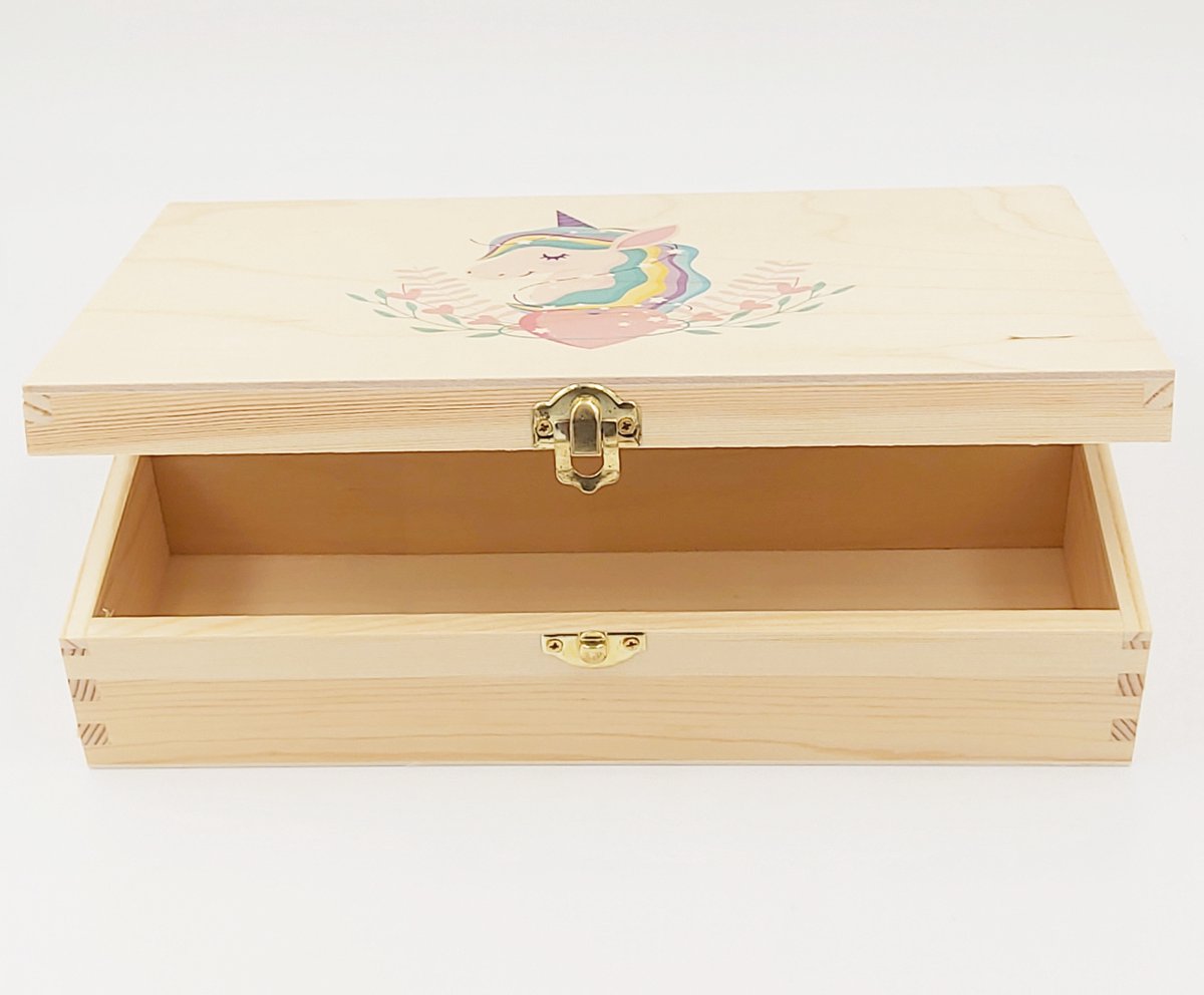 Coffret cadeau licorne - coffret bricolage - totum - bricolage - boite à  dessin bois 