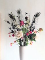 Elegant, trendy groot kunstbloemstukken van zijdenbloemen/ 100cm/ Zijde bloemstuk / Woondecoratie /