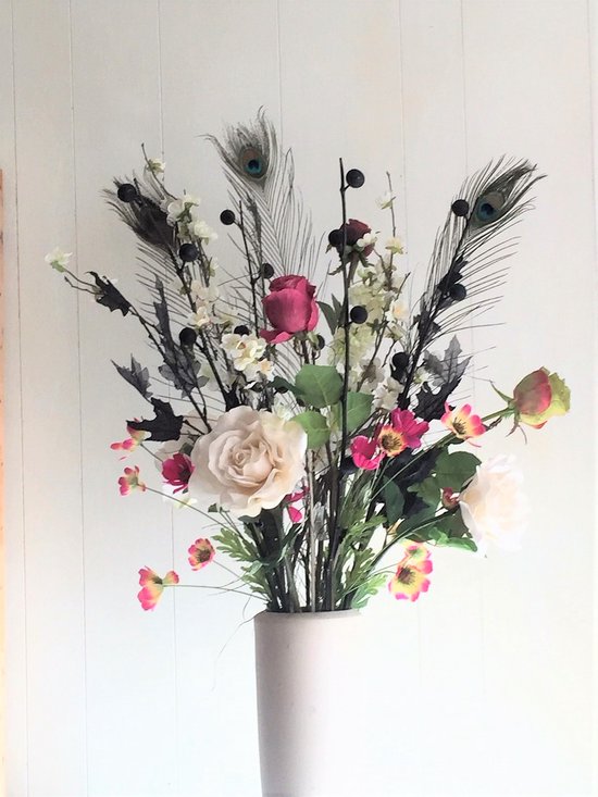 Elegant, trendy groot kunstbloemstukken van zijdenbloemen/ 100cm/ Zijde bloemstuk / Woondecoratie /