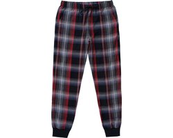 La-V flanel pyjama broek jongens Zwart/ rood 164-170