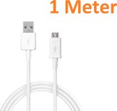 Câble de chargement de câble Micro USB de 1 mètre Convient pour: Alcatel / LG / Motorola / Samsung / Huawei / Sony / E-reader Kobo / Playstation 4 Game Controller PS4 - Wit