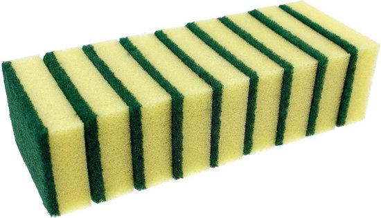 Eponge abrasive Felicia jaune/vert 6x9cm 10 pièces | bol.com