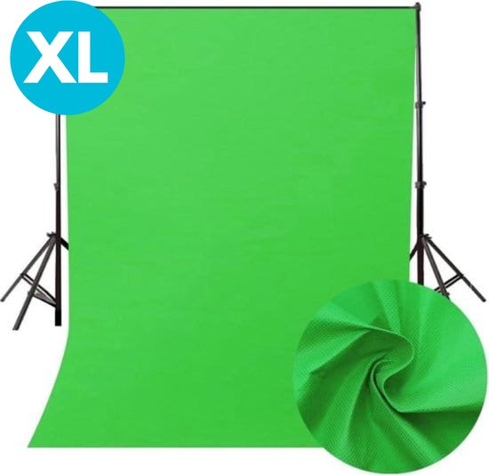Green Screen - Extra Grote Formaat 300x160CM Green Screen - Voor Instagram, Films, Tiktok, Youtube & Studio Green Screen - Groen