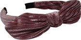 Jessidress®  Haar Diadeem met Buigbaar Strikje Diademen Elegante Hoofdband  Haar Diadeem Velours Dames Fluweel Haarband - Roze