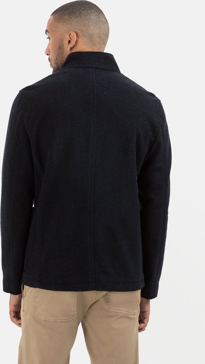 NOROZE Jeansjack met fleecemouwen en afneembare capuchon in klassieke truckerstijl, Denim Blauw, M