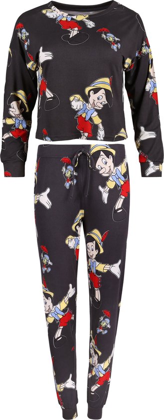 Disney Pinokkio - Grijze Damespyjama met Lange Mouwen / XS