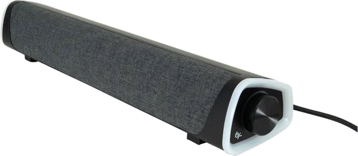 S&C - gaming soundbar cadeau tip Met draaiknop en ledverlichting 2 x 5 watt tv computer