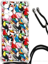 Anti-shock Hoesje met foto Geschikt voor Samsung Galaxy A53 Telefoon Hoesje met doorzichtige rand Birds