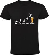 Aftellen naar vrijdag Heren T-shirt | Bier | Pils | Zuipen | Alcohol | Drank | Leven | Kroeg | Opstap | Feestje | Student | Zwart