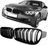 Sportieve Grille geschikt voor BMW 3-Serie F30 en F31 dubbele spijl mat zwart