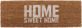 Present Time Home Sweet Home - Deurmat - 75x26cm - Kokos - Wit