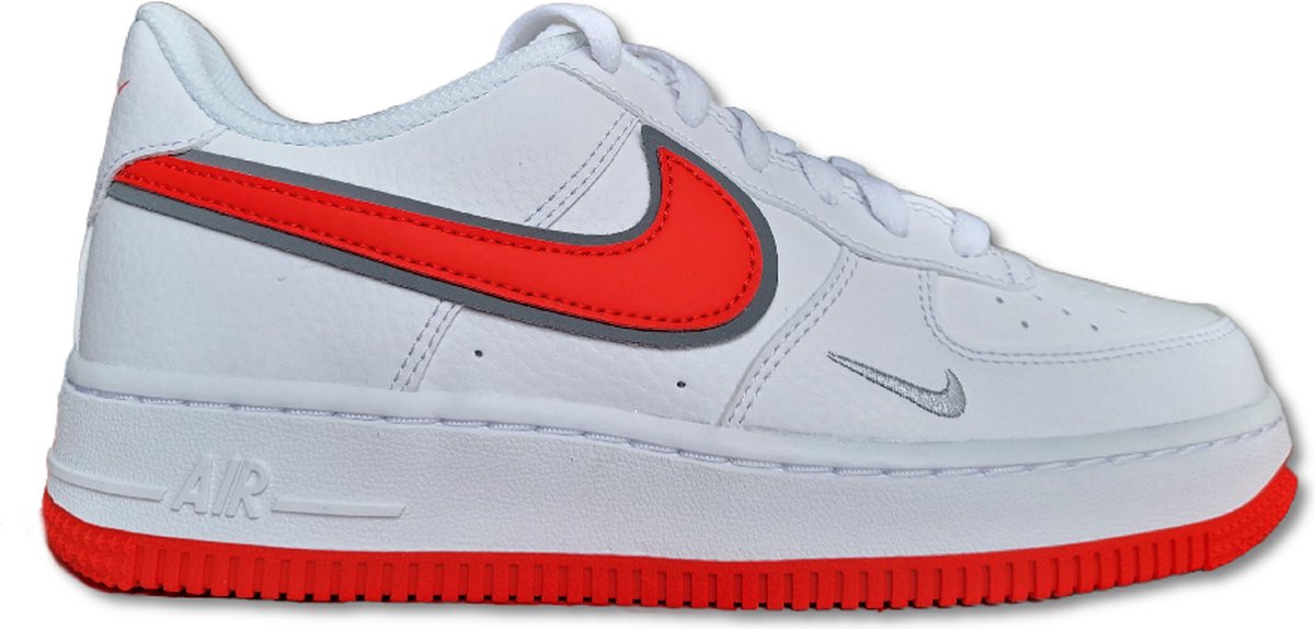 Nike Air Force 1 (GS) - White/Rouge - Taille 37,5 | bol