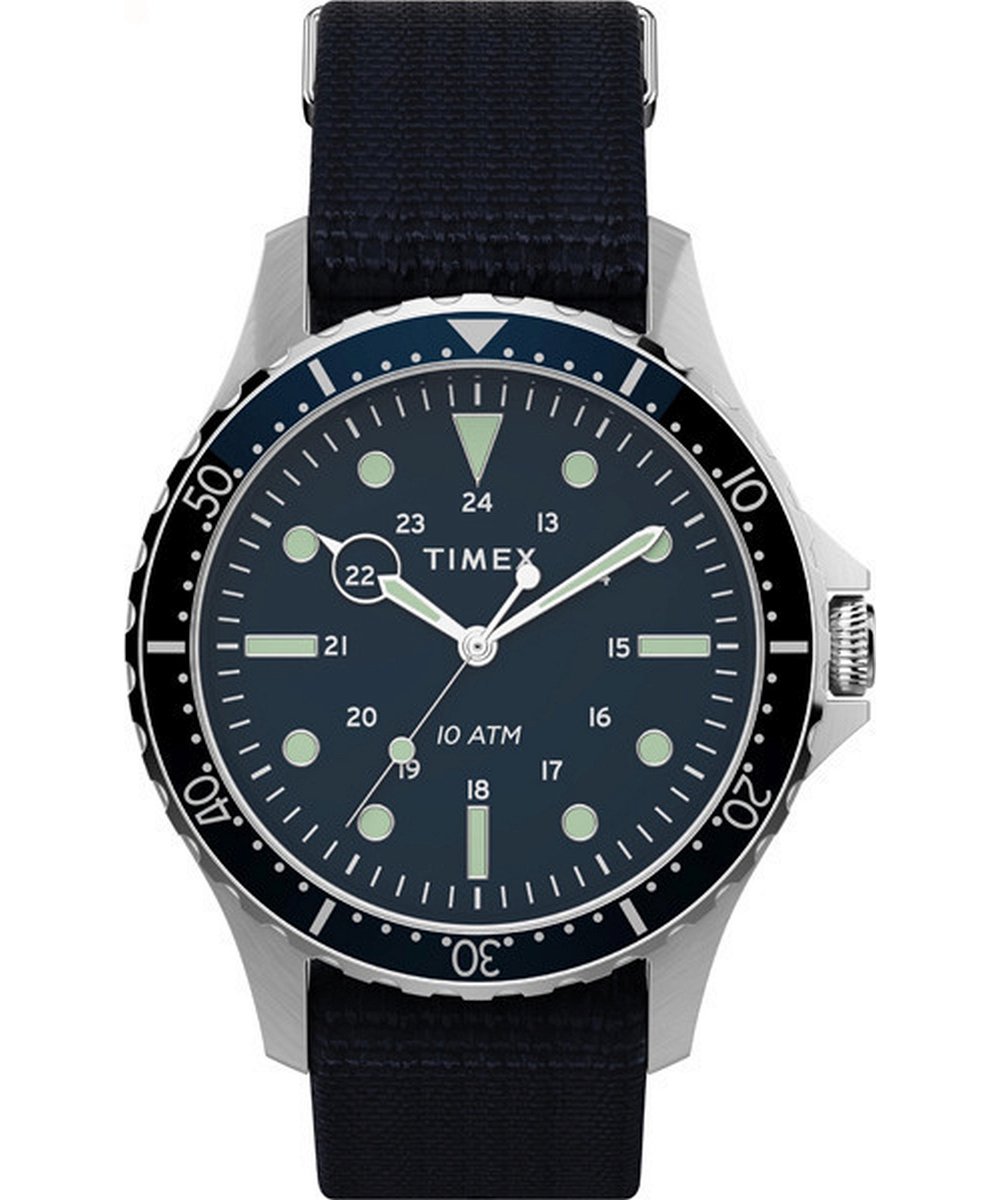 Timex Navi XL TW2T75400 Horloge - Textiel - Blauw - Ø 41 mm