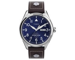 Timex Pan-Am TWG030100 Horloge - Leer - Bruin - Ø 42 mm
