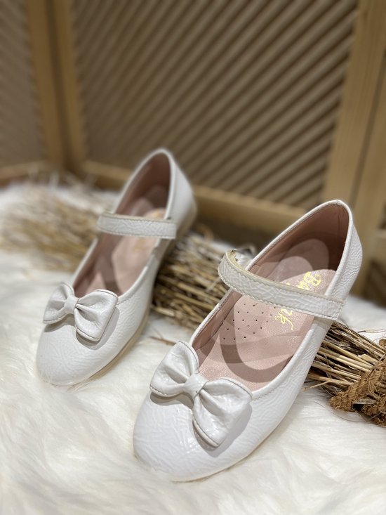 meisjesschoenen-luxe feestschoenen-kinderschoenen-leren ballerina- schoenen  met... | bol