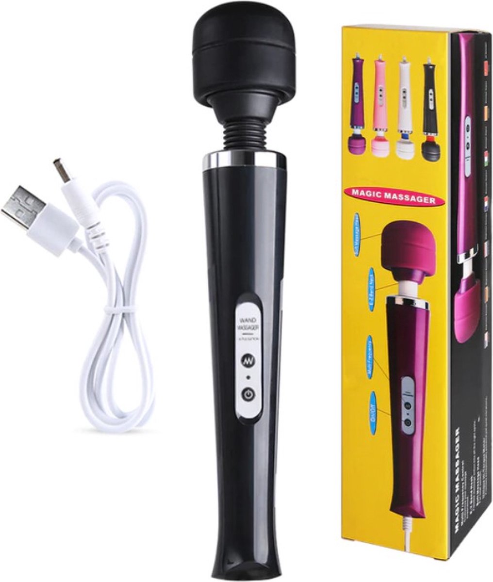 Goedkoopste Toverstaf vibrator | XXL Vibrator | Zeer luxe uitvoering | USB oplaadbaar | 10 standen | seks | sex | Magic wand vibrator