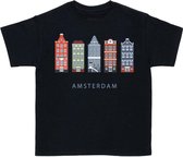 Amsterdam - T-shirt - Zwart - Kind - 158-164
