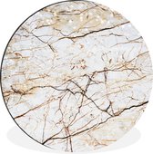 Cercle mural - Aluminium - Marbre - Wit - Marron - ⌀ 30 cm