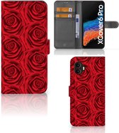 GSM Hoesje Geschikt voor Samsung Galaxy Xcover 6 Pro Mobiel Bookcase Red Roses