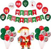 Festivz Noël Set Santa - Décoration de Noël - Décoration de fête - Confettis en papier - Rouge - Vert - Wit - Fête