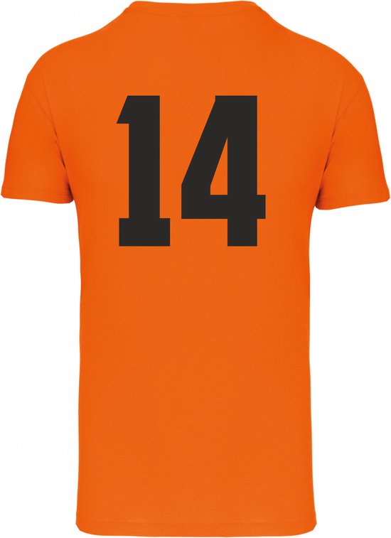 T-shirt Nummer 14 Cruiff | EK 2024 Holland |Oranje Shirt| Koningsdag kleding | Oranje | maat S