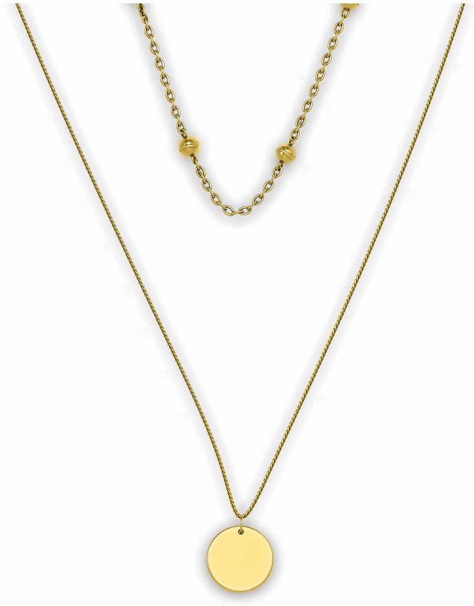 Elysian Halsketting Voor Dames - 18K Goud verguld - Luxe geschenkdoos - 34 + 5 cm