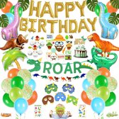 Partizzle XXL Dinosaurus Thema Verjaardag Versiering Set - Kinderfeestje - Safari & Jungle Decoratie - Helium Ballonnen - Dino Feest - Jongen