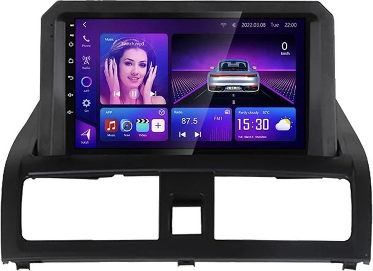 Navigatiesysteem auto met scherm - autoradio geschikt voor Android en iOS - wifi bluetooth radio - geschikt voor Honda Accord 2003-2007