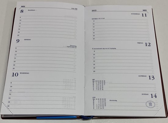 Ryam Zakagenda 2025 - Memoplan 7 BORDO Harde Kaft (9cm x 15cm) | bol