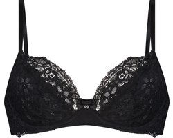 Hunkemöller Marine niet voorgevormde bh Dames zwart - Maat F70