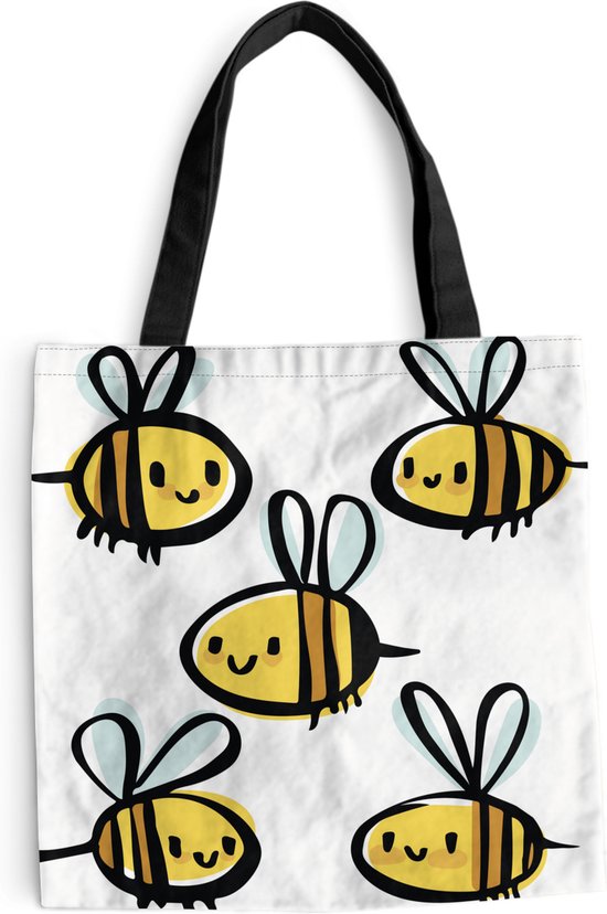Sac bandoulière - Sac de plage - Shopper Une illustration de cinq abeilles  - 40x40 cm... | bol.com