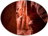 WallClassics - PVC Schuimplaat Ovaal - Lower Antelope Canyon - 80x60 cm Foto op Ovaal  (Met Ophangsysteem)