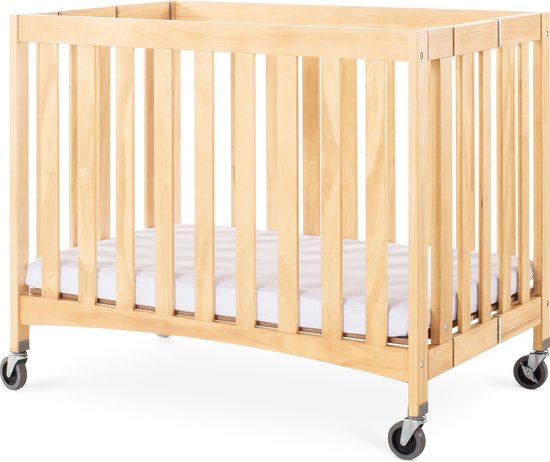 Vernauwd kabel Pikken Foundations Travel Sleeper inklapbaar babybedje van hout - met wieltjes -  incl. matras | bol.com