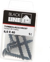Hoenderdaal Tuinbeslagschroef zwart TX30 Verpakt per 5 Stuks - 6.0x40mm