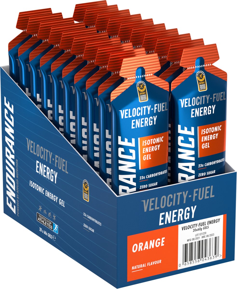 Goedkoopste Applied Nutrition Velocity Fuel Energy - Energiegel - Energygel - Isotone Gels - Orange - 20 gels (20 x 60 ml