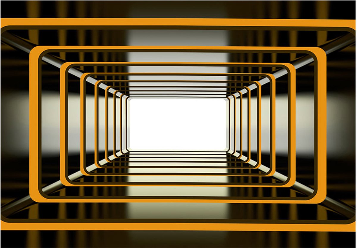 Fotobehangkoning - Behang - Vliesbehang - Fotobehang Geometrie 3D - Titian dimension - 400 x 280 cm