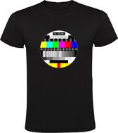 Geen Signaal Logo Televisie Heren T-shirt - tv - retro - beeldscherm - verbinding - testbeeld - stand by - stand-by - buiten werking - pauze