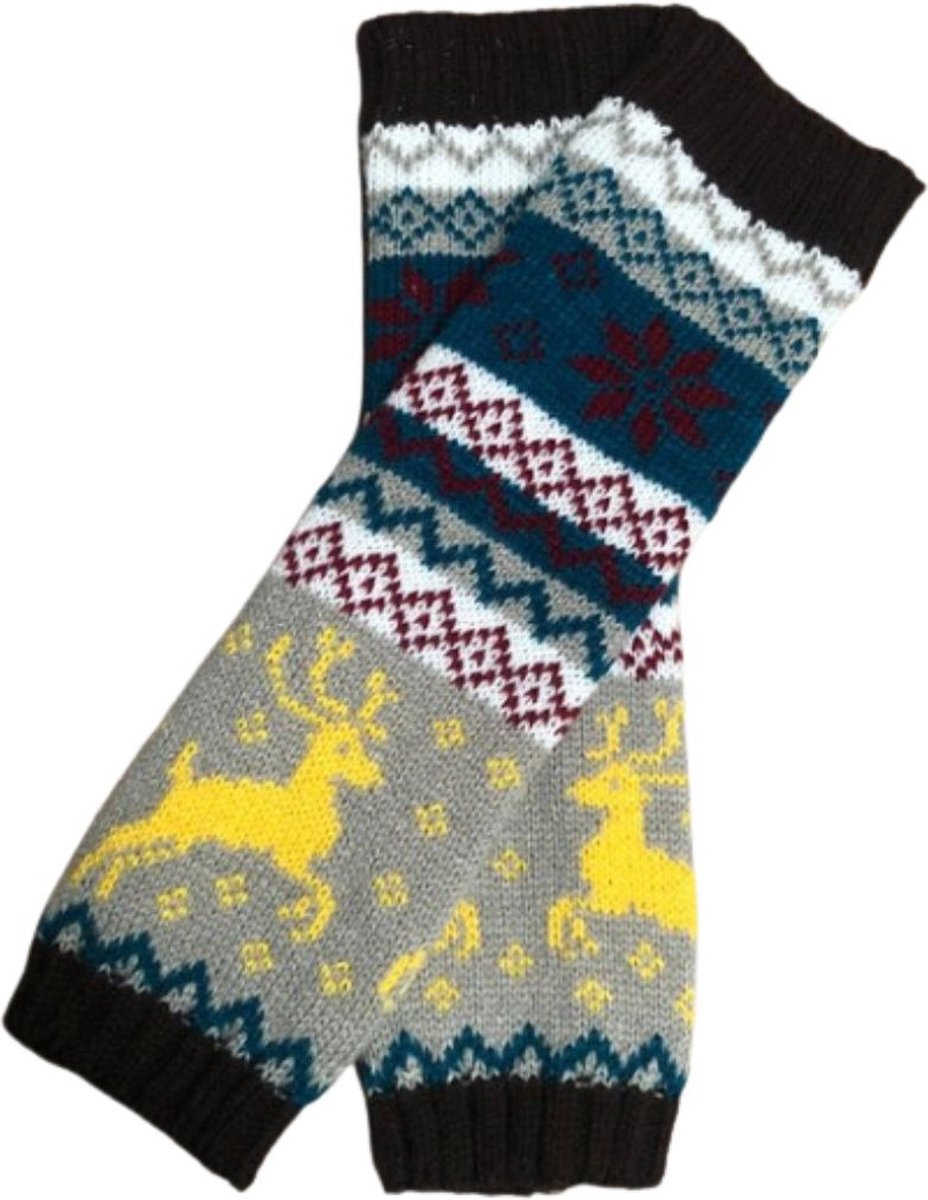 FosterNatur, Vingerloze wollen handschoenen voor dames, 100% wol, extra fijn, grijs, 8